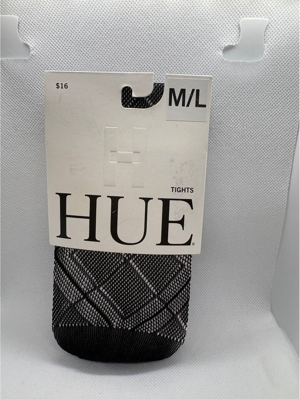 HUE Black Patterned Tights M/L-P18